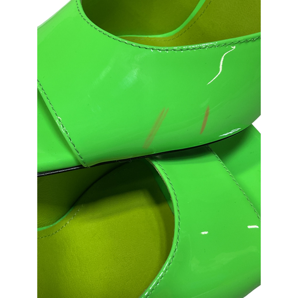 The Attico Glossy Green Devon Heeled Sandals Size 40.5 - Picture 6 of 6